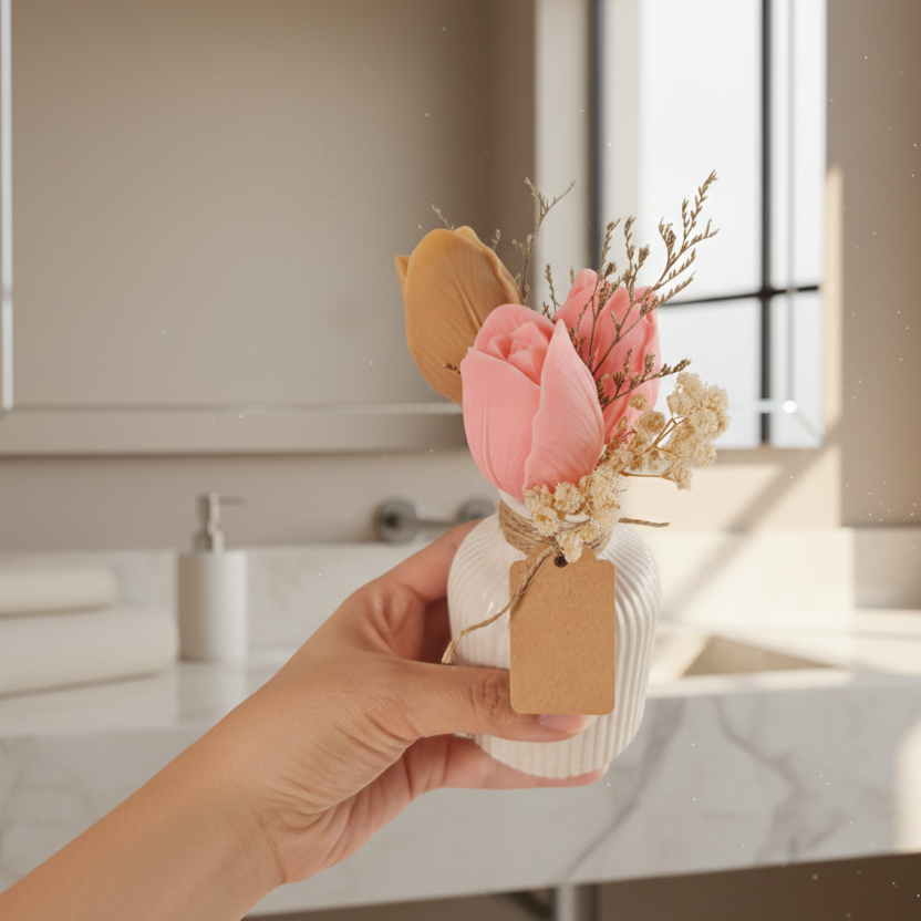Tulipanes - Florero | Velas aromáticas | decora tu baño