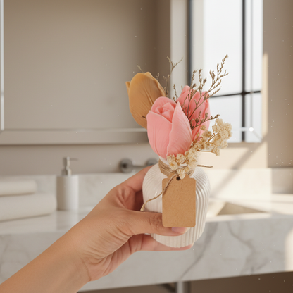 Tulipanes - Florero | Velas aromáticas | decora tu baño
