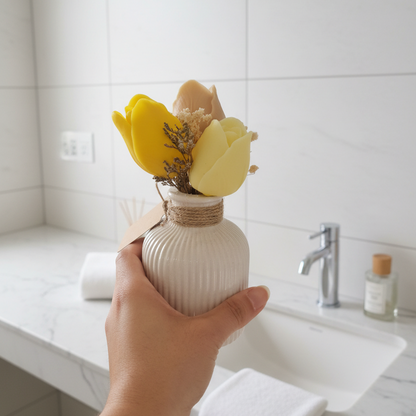 Tulipanes - Florero | Velas aromáticas | decora tu baño