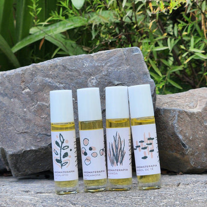 Kit aromaterapias en roll on | 4 variedades |Cuidado completo