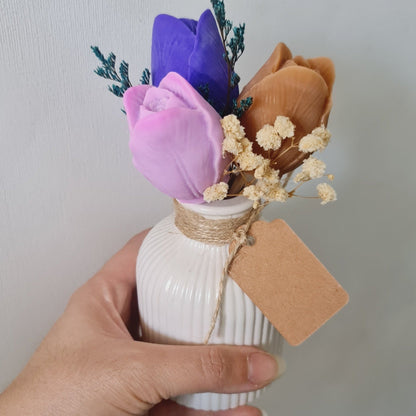 Tulipanes - Florero | Velas aromáticas | decora tu baño