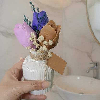 Tulipanes - Florero | Velas aromáticas | decora tu baño