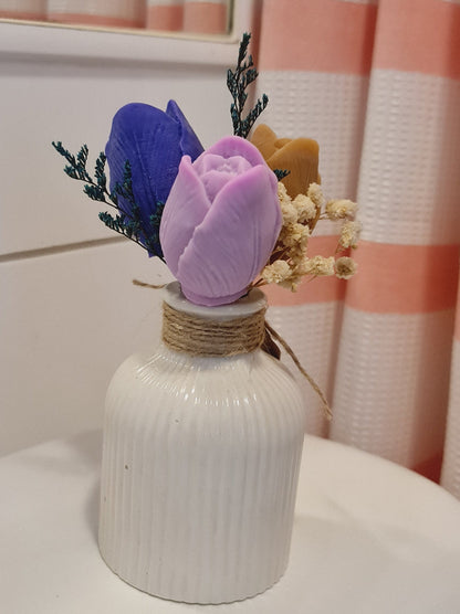 Tulipanes - Florero | Velas aromáticas | decora tu baño