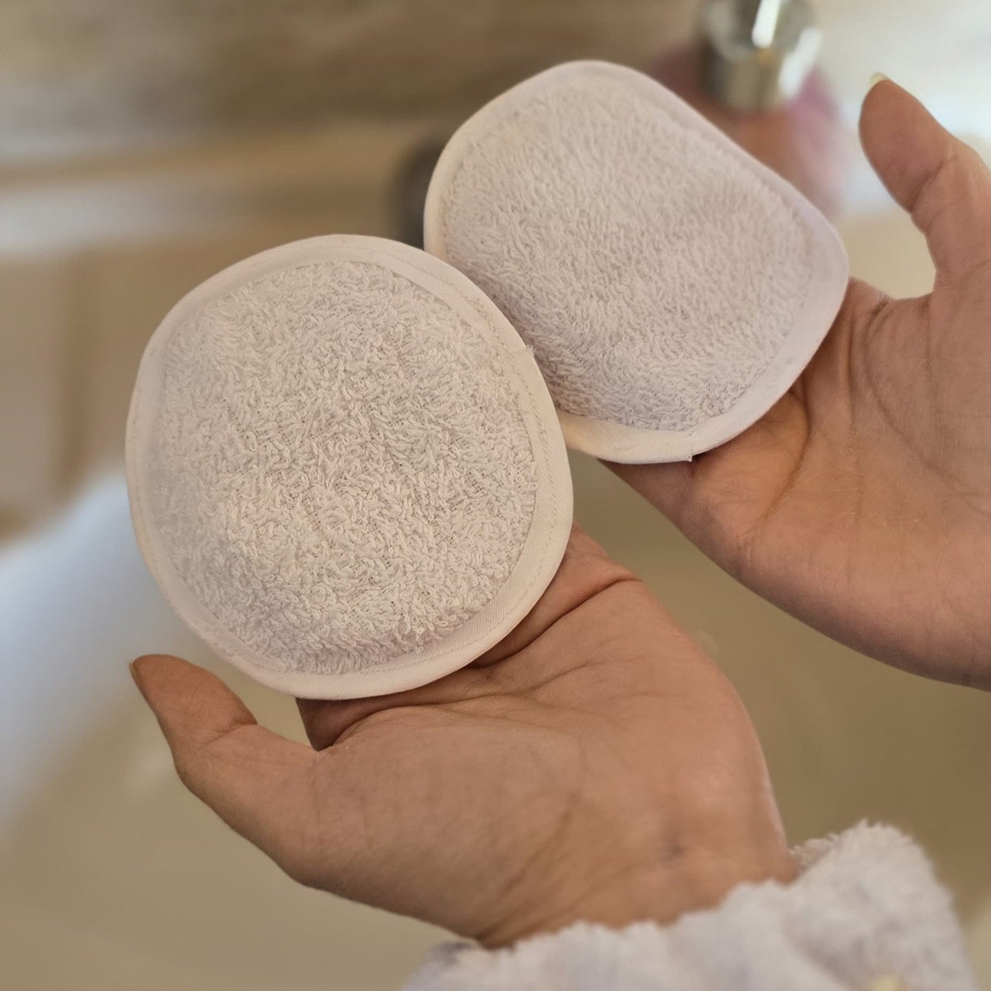 Pétalos reutilizables de algodón | cuidado consciente cada día