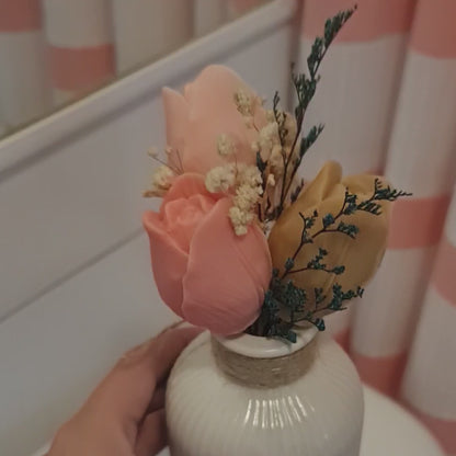 Tulipanes - Florero | Velas aromáticas | decora tu baño