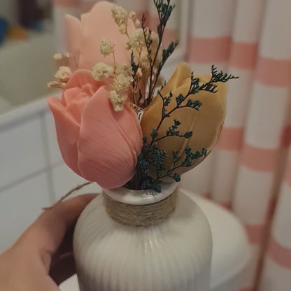 Tulipanes - Florero | Velas aromáticas | decora tu baño