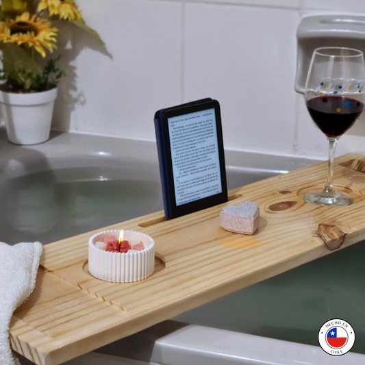 Bandeja de pino para tina | Tu spa personal en casa
