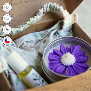 Ritual Pausa | Guatero antifaz+vela aromática+aromaterapia roll on