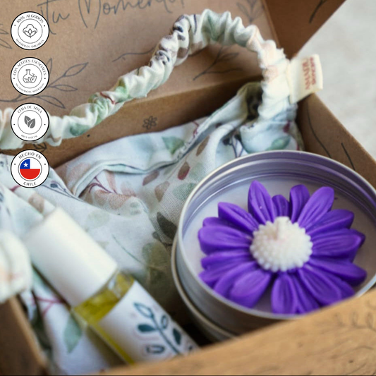 Ritual Pausa | Guatero antifaz+vela aromática+aromaterapia roll on