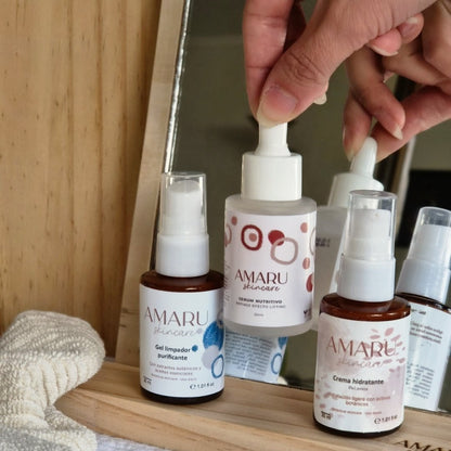 Ritual Explora| Sérum+Limpiador +Crema facial+Shampoo +Acondicionador mini +Cosmetiquero