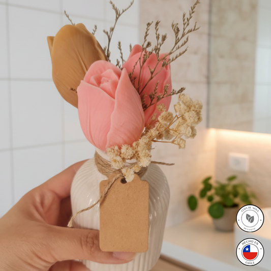 Tulipanes - Florero | Velas aromáticas | decora tu baño