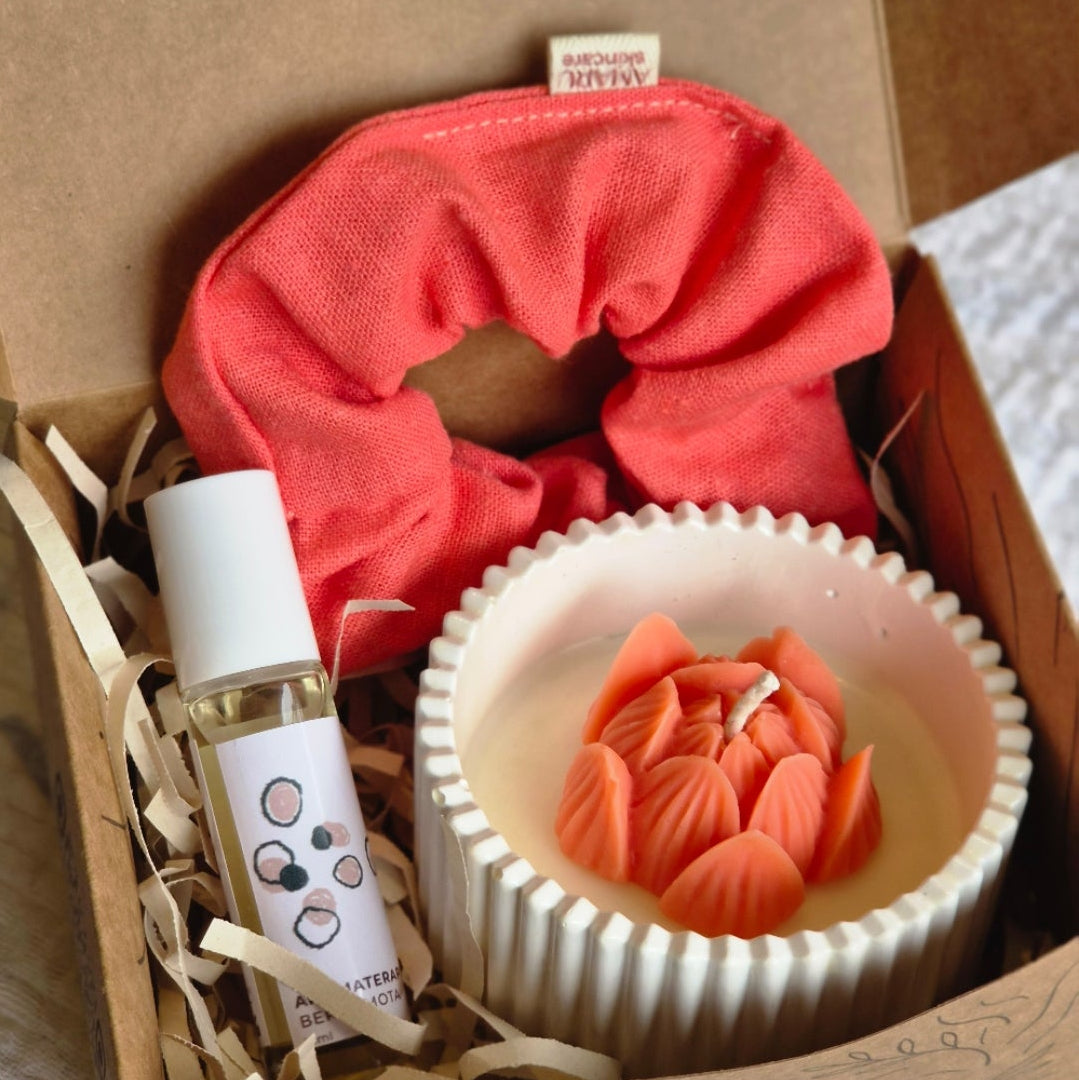 Ritual Enfoque | Aromaterapia + scrunchie + vela