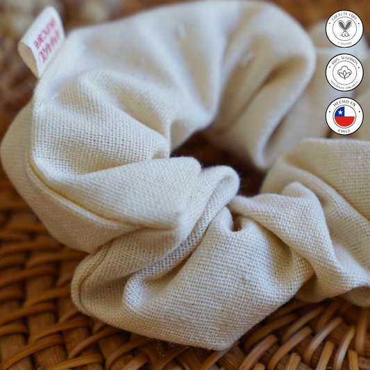 Scrunchie de lino y algodón | El cuidado que tu cabello merece