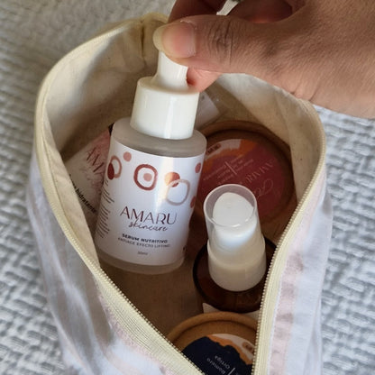 Ritual Explora| Sérum+Limpiador +Crema facial+Shampoo +Acondicionador mini +Cosmetiquero